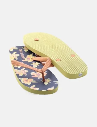 ONLY & SONS Chancla bicolor estampado floral