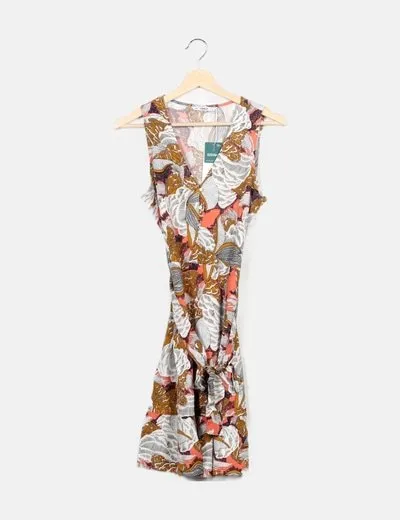 ONLY Vestido blanco estampado floral