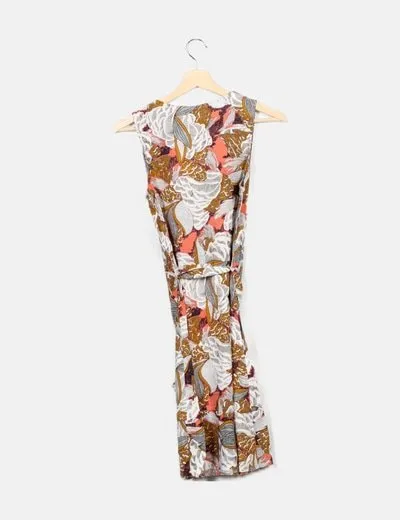 ONLY Vestido blanco estampado floral