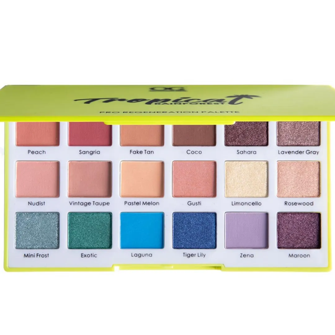 Paleta de Sombras Tropical Rainforest x 18 Tonos