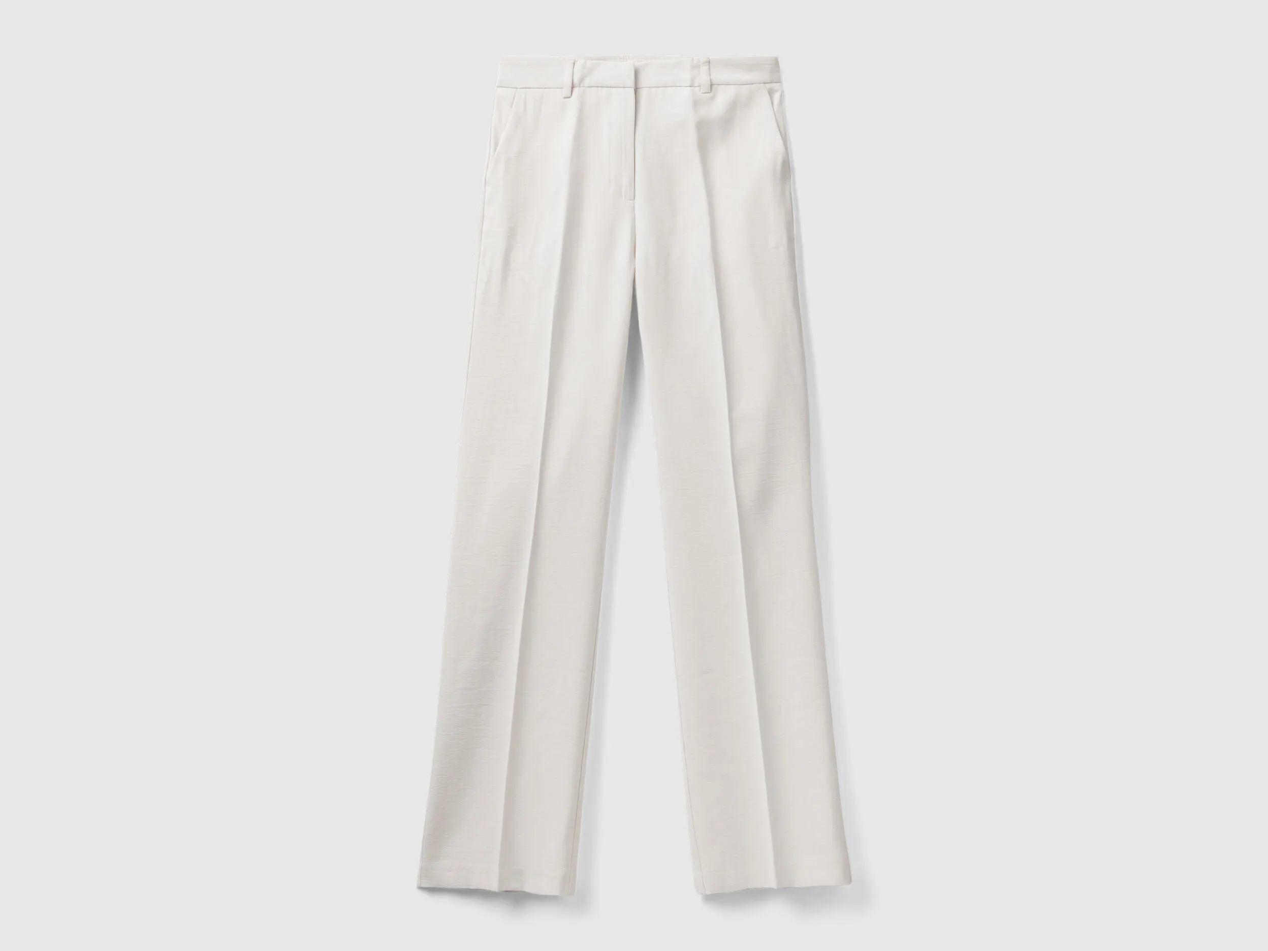 Pantalón de pernera recta con pliegue
