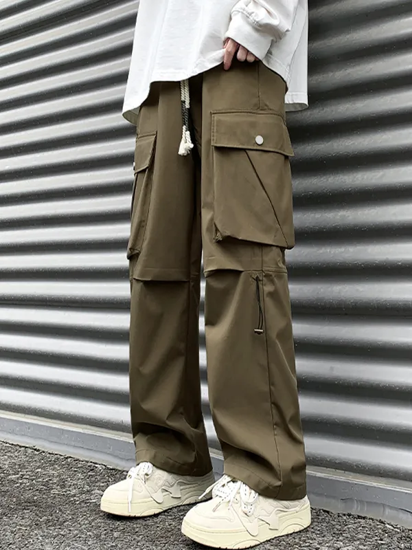 Pantalones cargo rectos sueltos para hombre