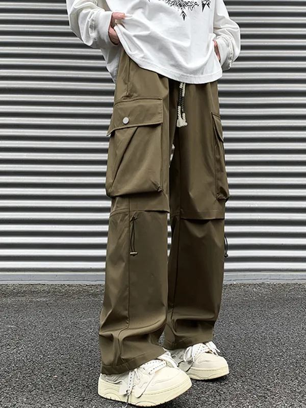 Pantalones cargo rectos sueltos para hombre