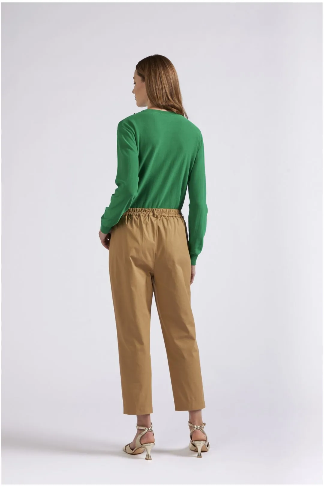 pantalón chino con pinzas de algodón ginger