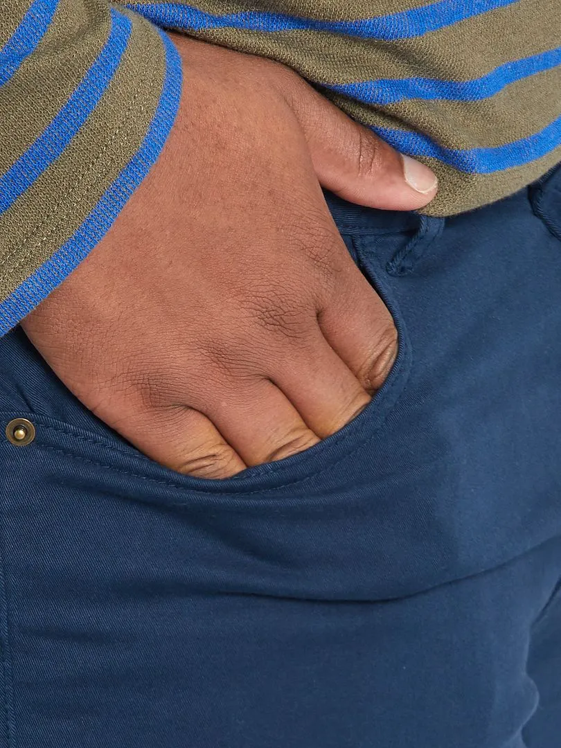PANTALóN CON 5 BOLSILLOS FITTED L34  AZUL