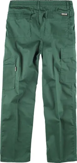 Pantalón con elástico con multibolsillos Verde Oscuro