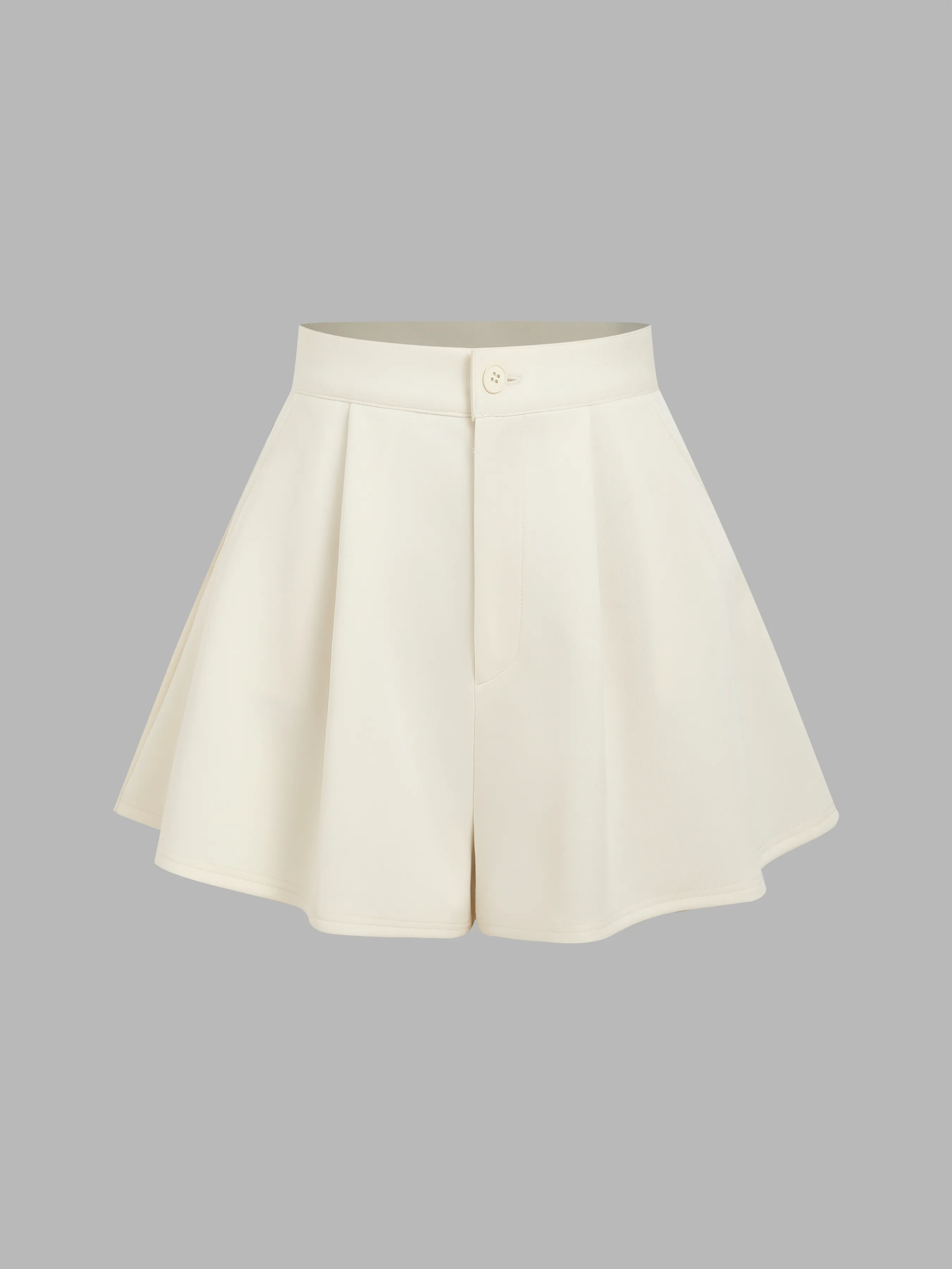  Pantalón corto plisado de cintura alta