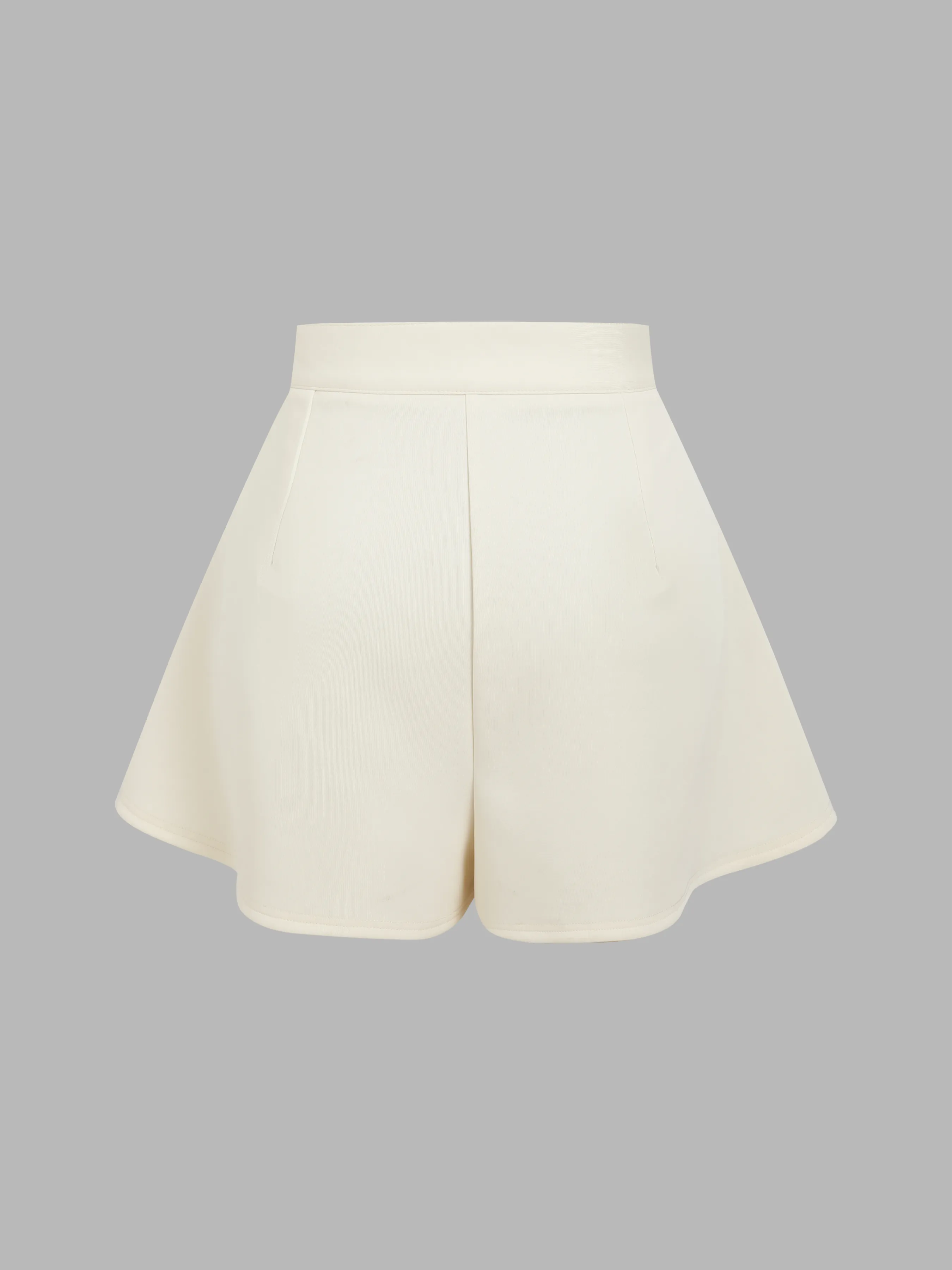  Pantalón corto plisado de cintura alta