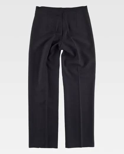 Pantalón de mujer con cinturilla y con pinzas Negro