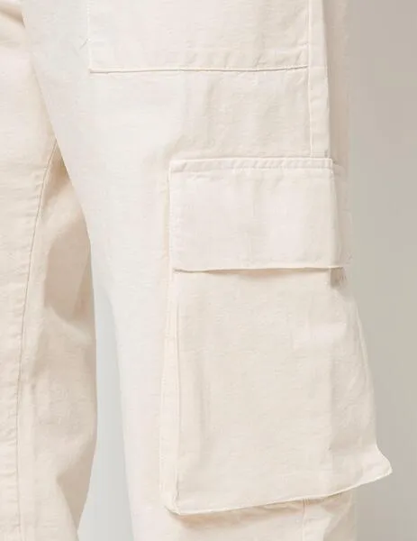 PANTALóN KAOTIKO CARGO RELAXED CANVAS  IVORY