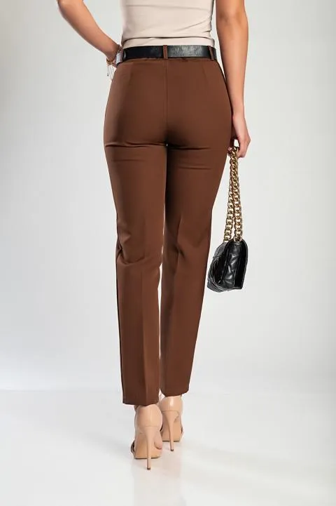 Pantalón largo elegante, marrón