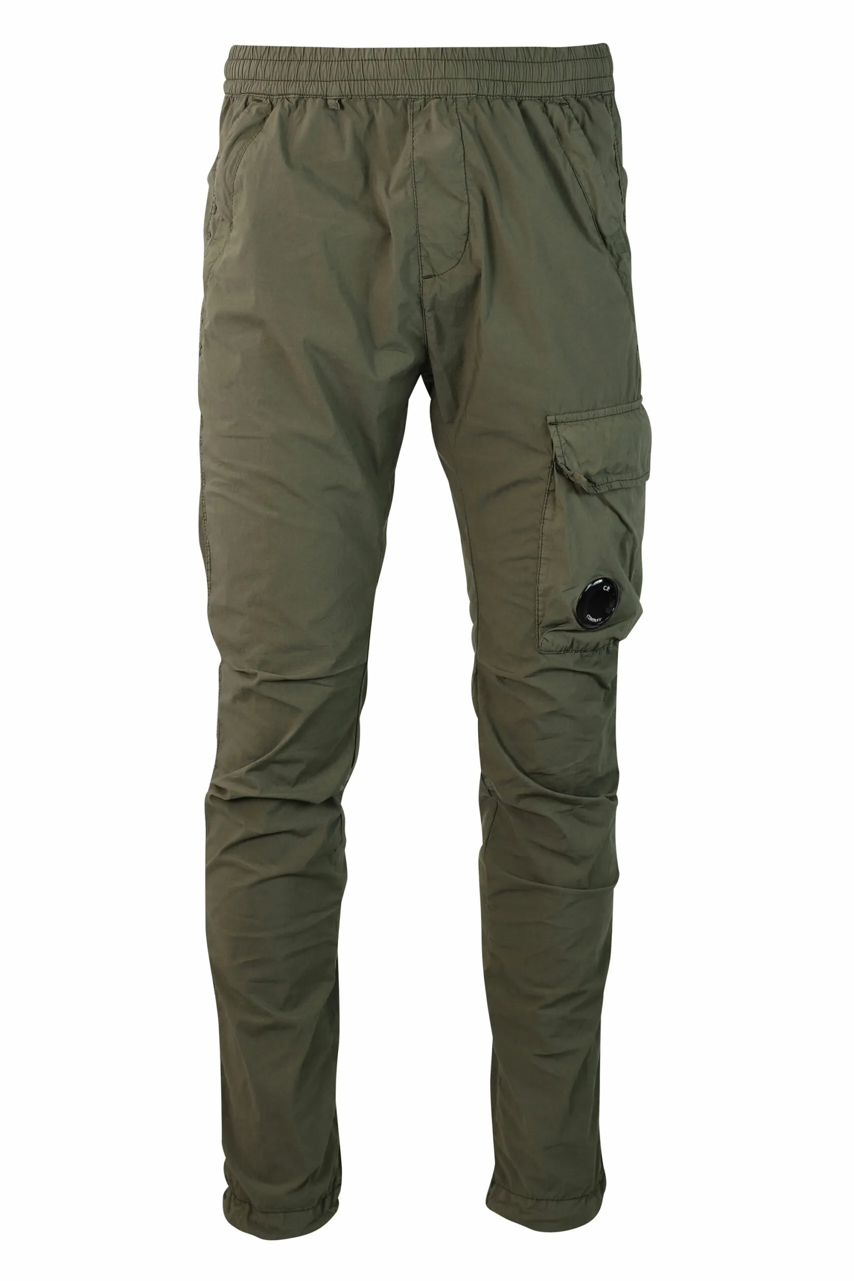 Pantalón verde militar con minilogo circular lateral