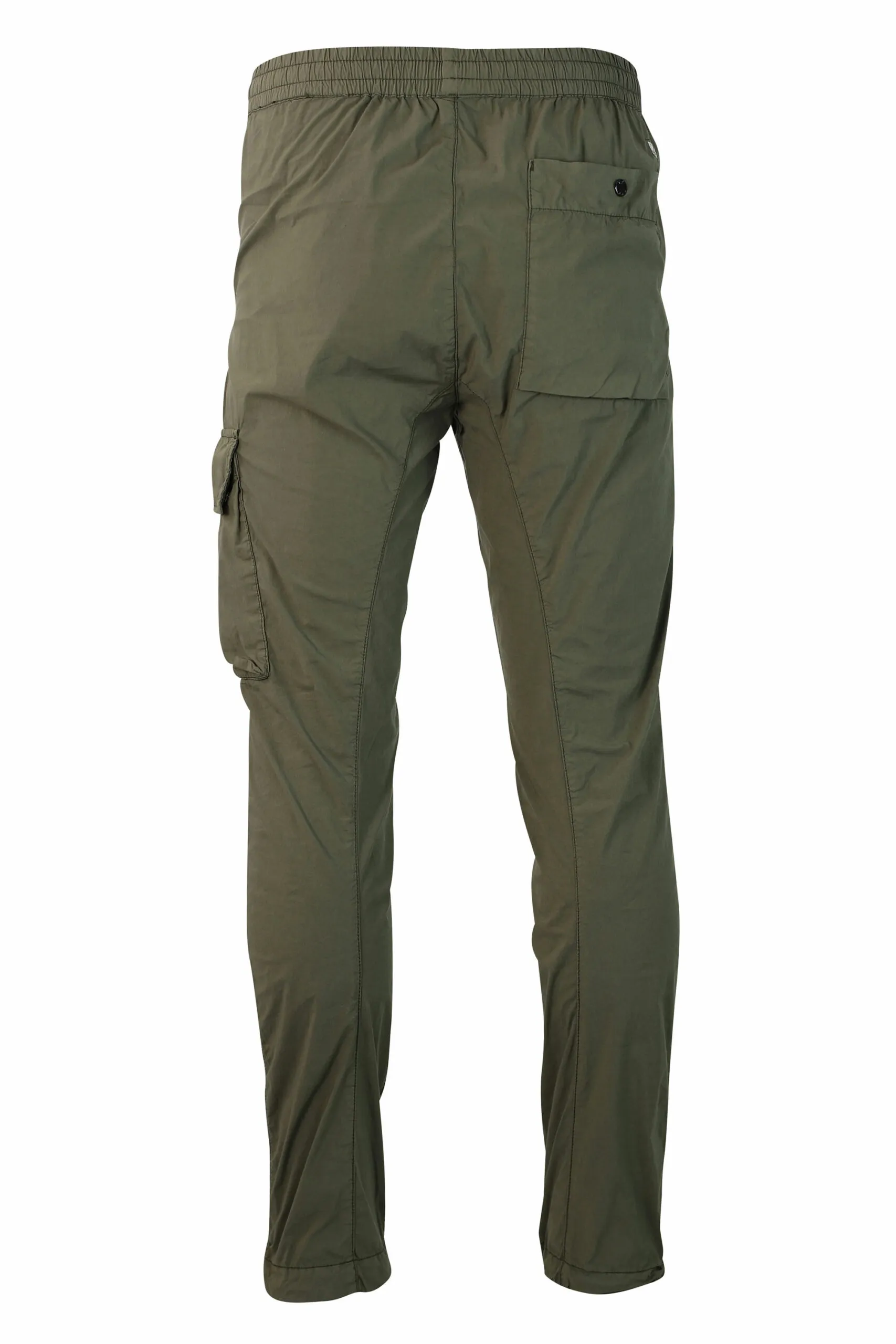 Pantalón verde militar con minilogo circular lateral