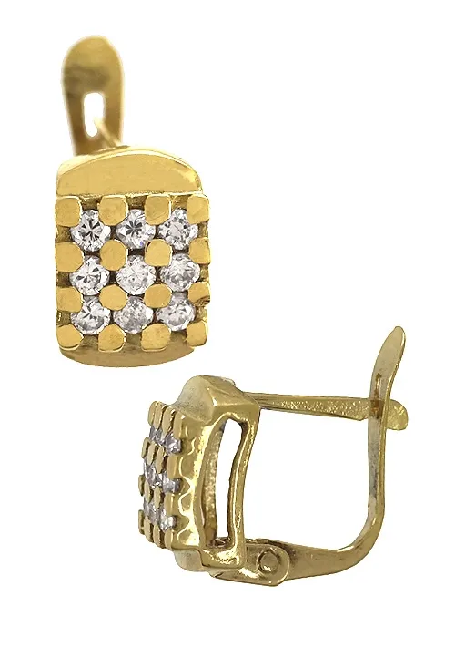 PENDIENTES DE MUJER EN ORO DE 18K CON CIRCONITAS 052_534P