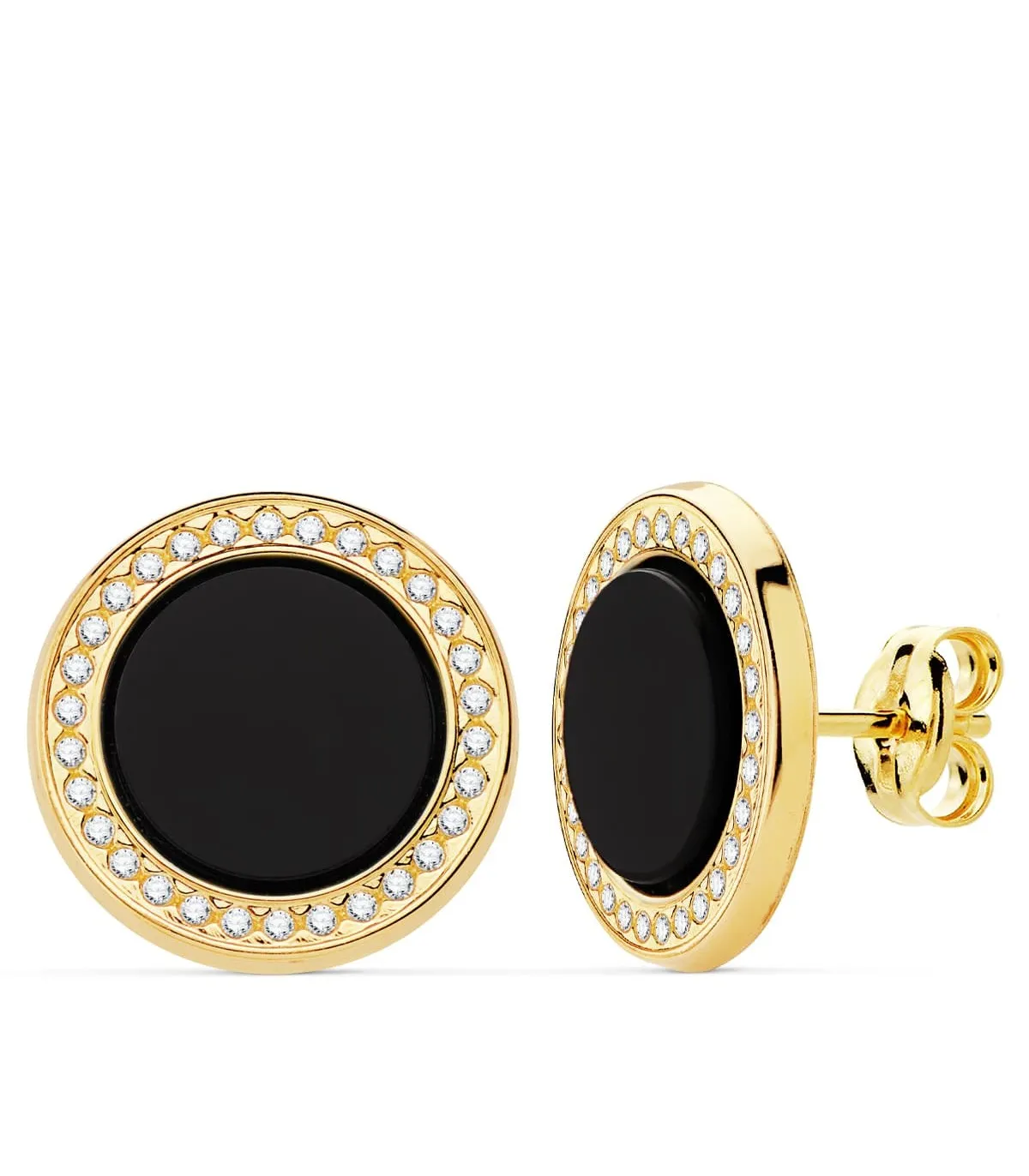 Pendientes Judy Oro Amarillo 18K Onix