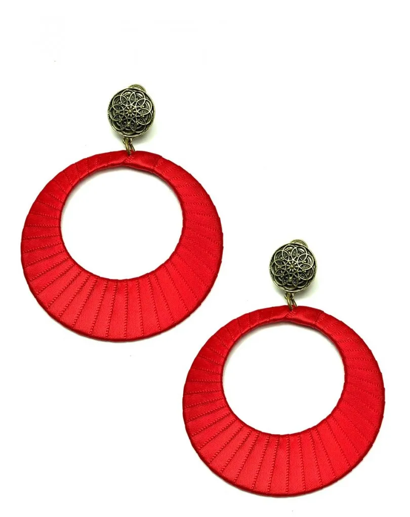 PENDIENTES PARA TRAJE DE FLAMENCA ROJOS