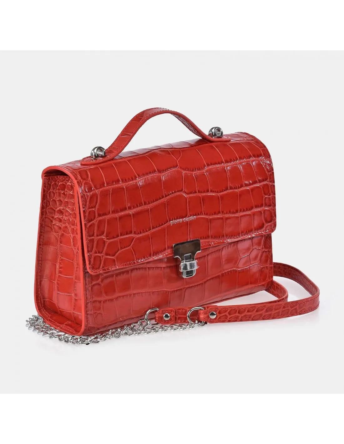 PIERRE CARDIN  Bolso de mano con bandolera mujer Piel Coco