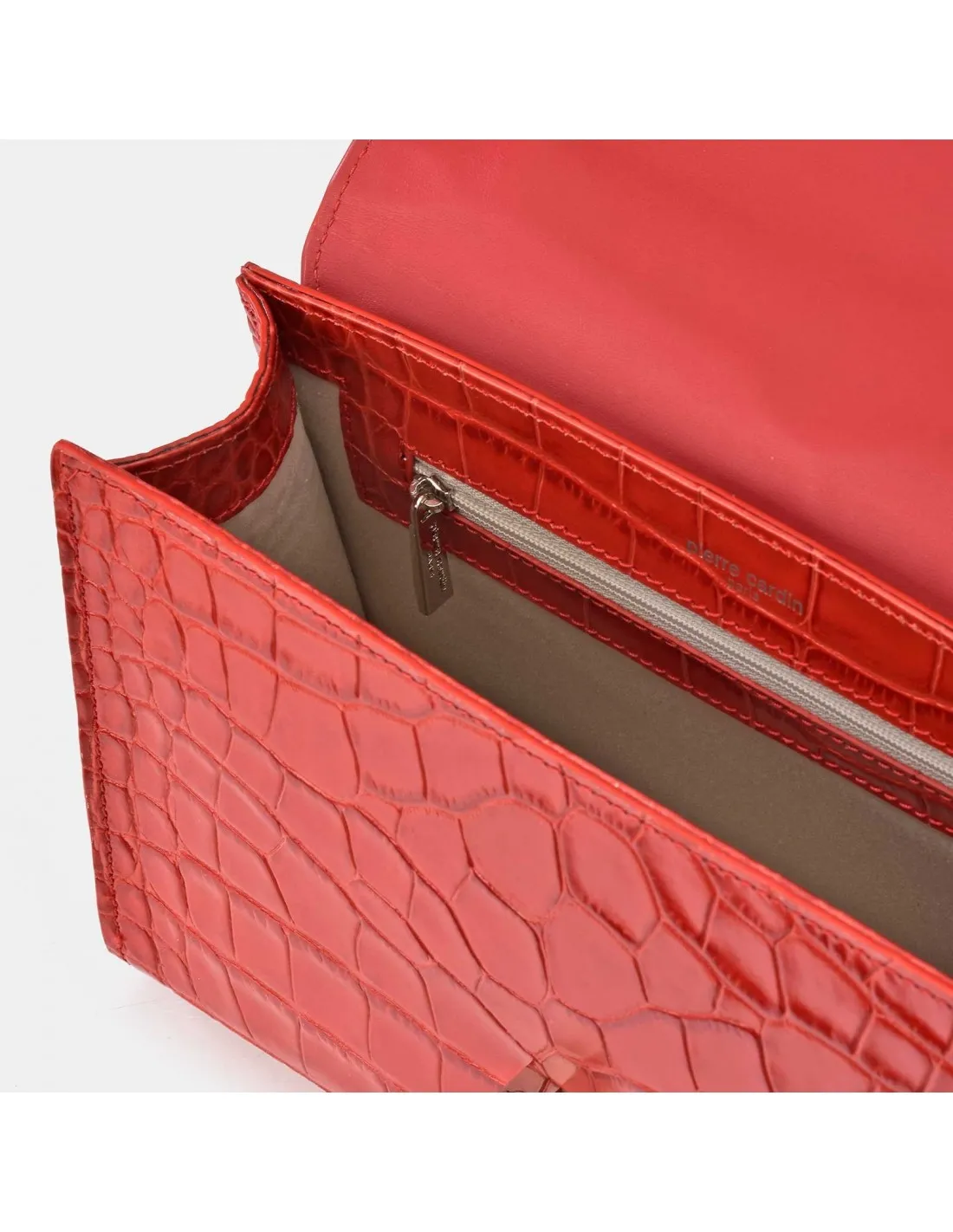 PIERRE CARDIN  Bolso de mano con bandolera mujer Piel Coco