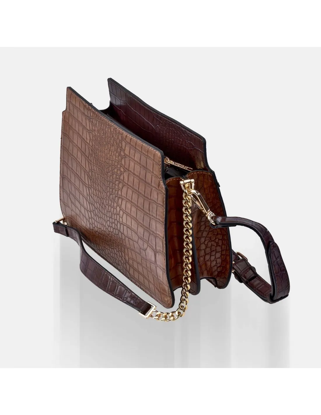 PIERRE CARDIN Bolso de mano grabado sintético para mujer con doble bandolera