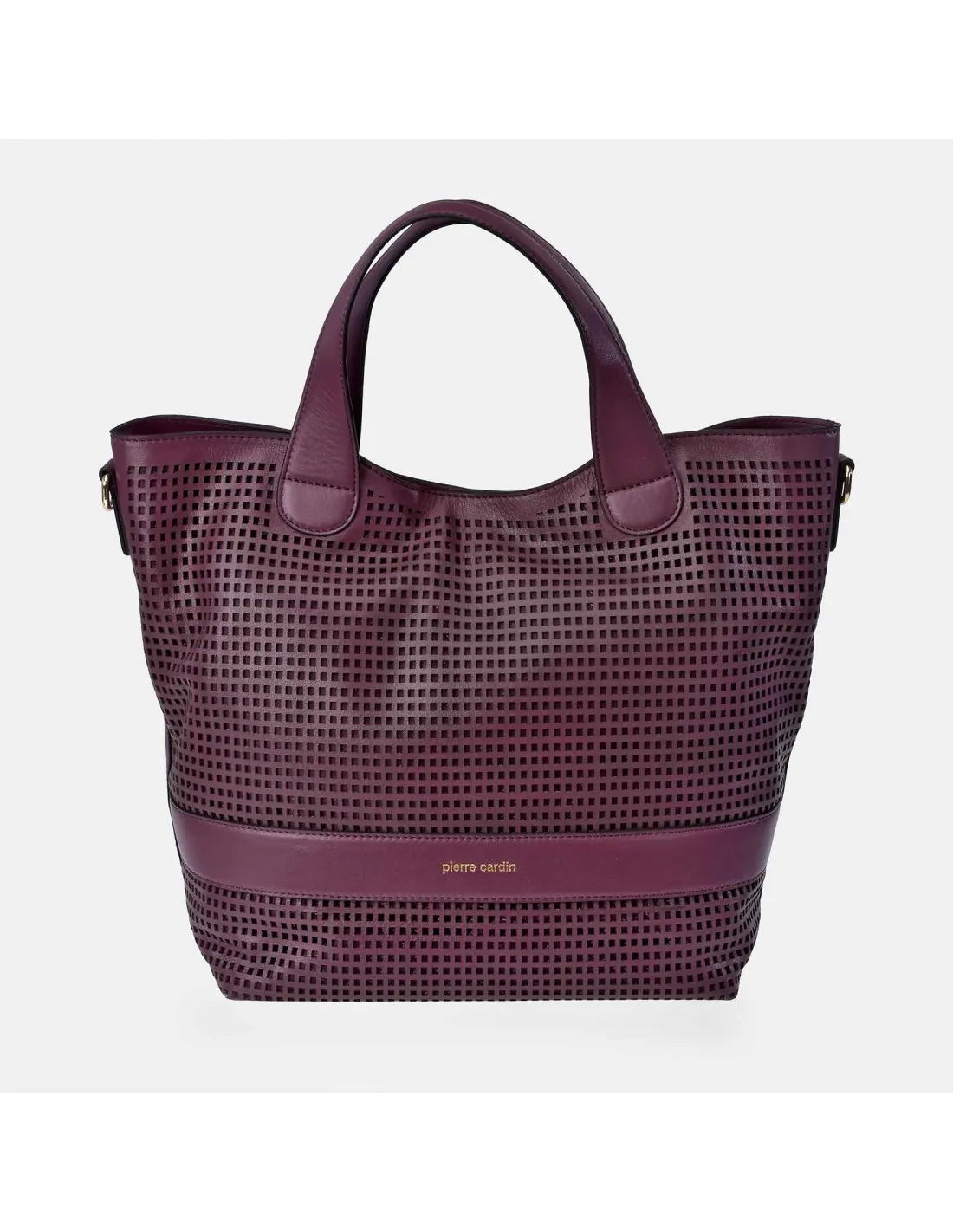 PIERRE CARDIN Bolso shopper con asas y bandolera para mujer en piel trenzado