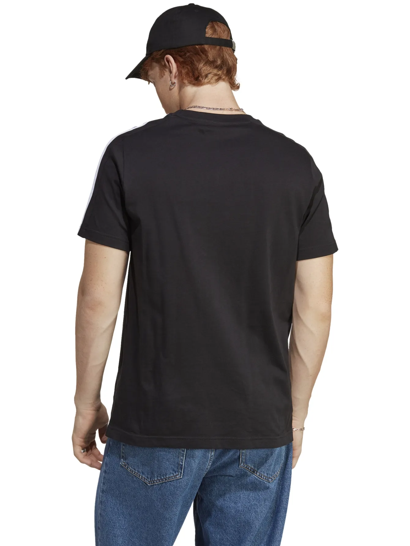 Playera Adidas 3 Stripes Negro Para Hombre