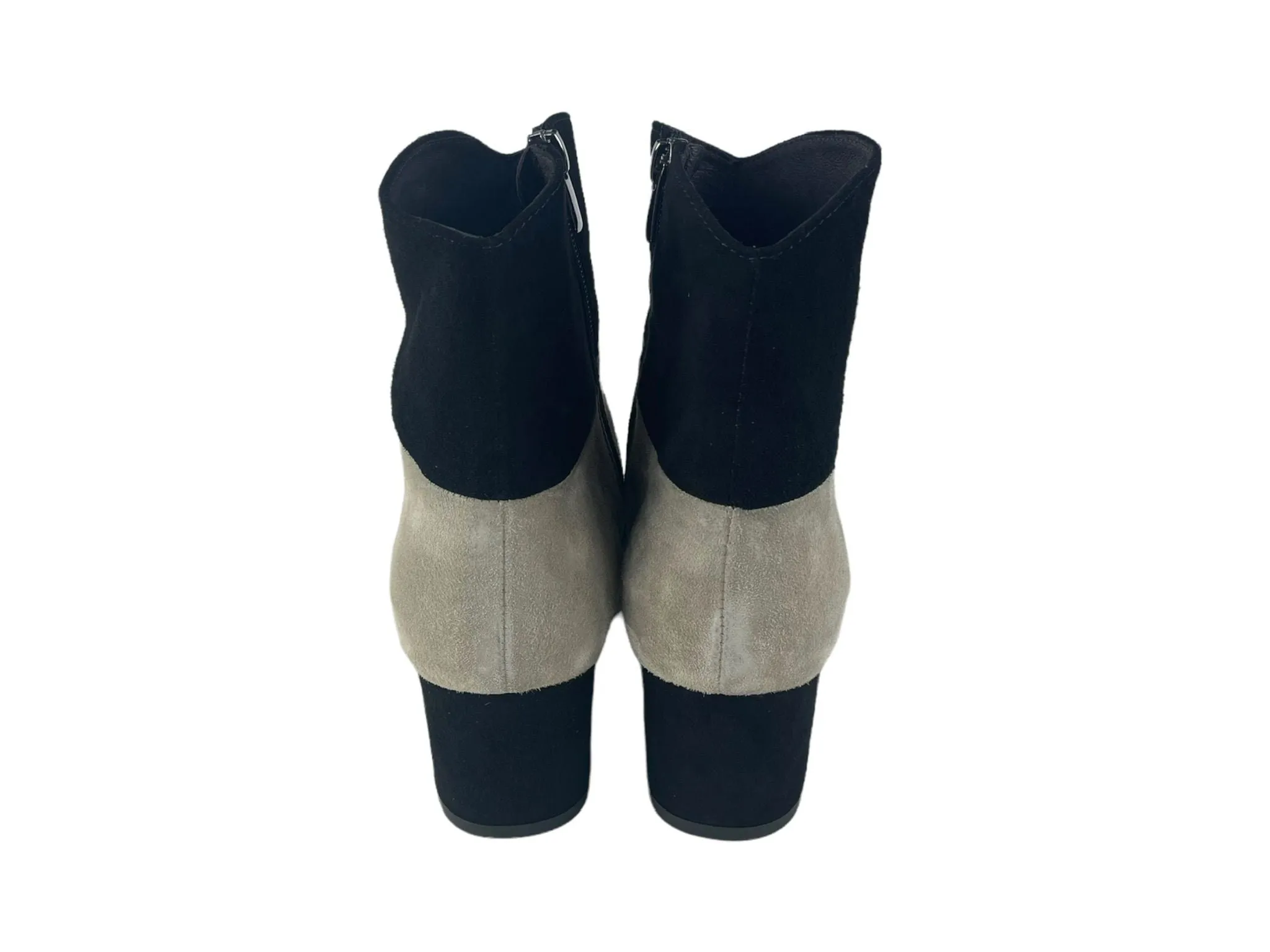 Plumers Menorca | Botín artesanal piel ante negro gris rayas Mahón