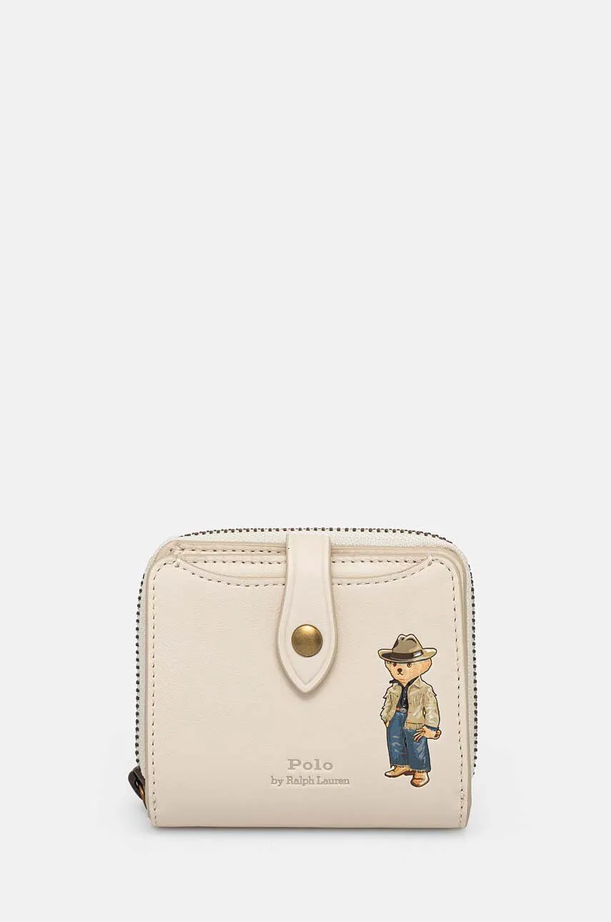 Polo by Ralph Lauren Leather Wallet with Bear Print