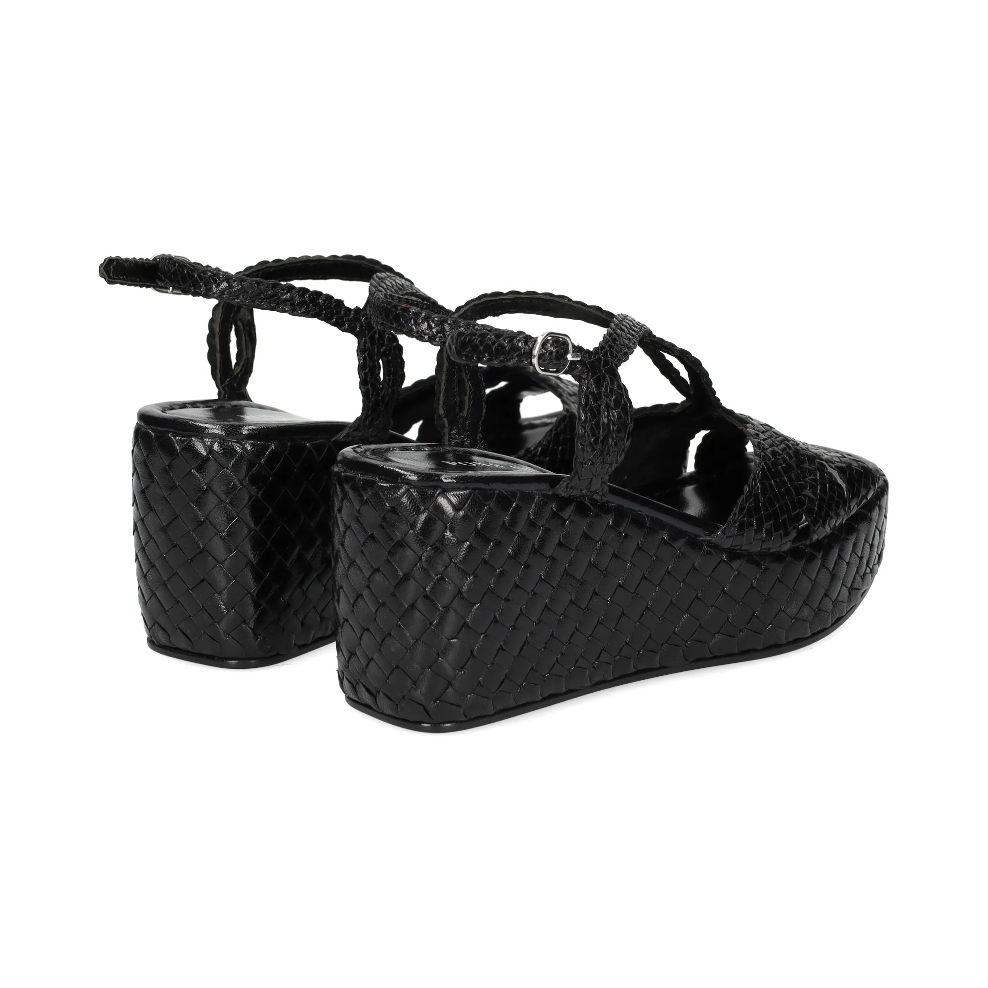 PONS QUINTANA Sandalias cuña de Mujer NEGRO