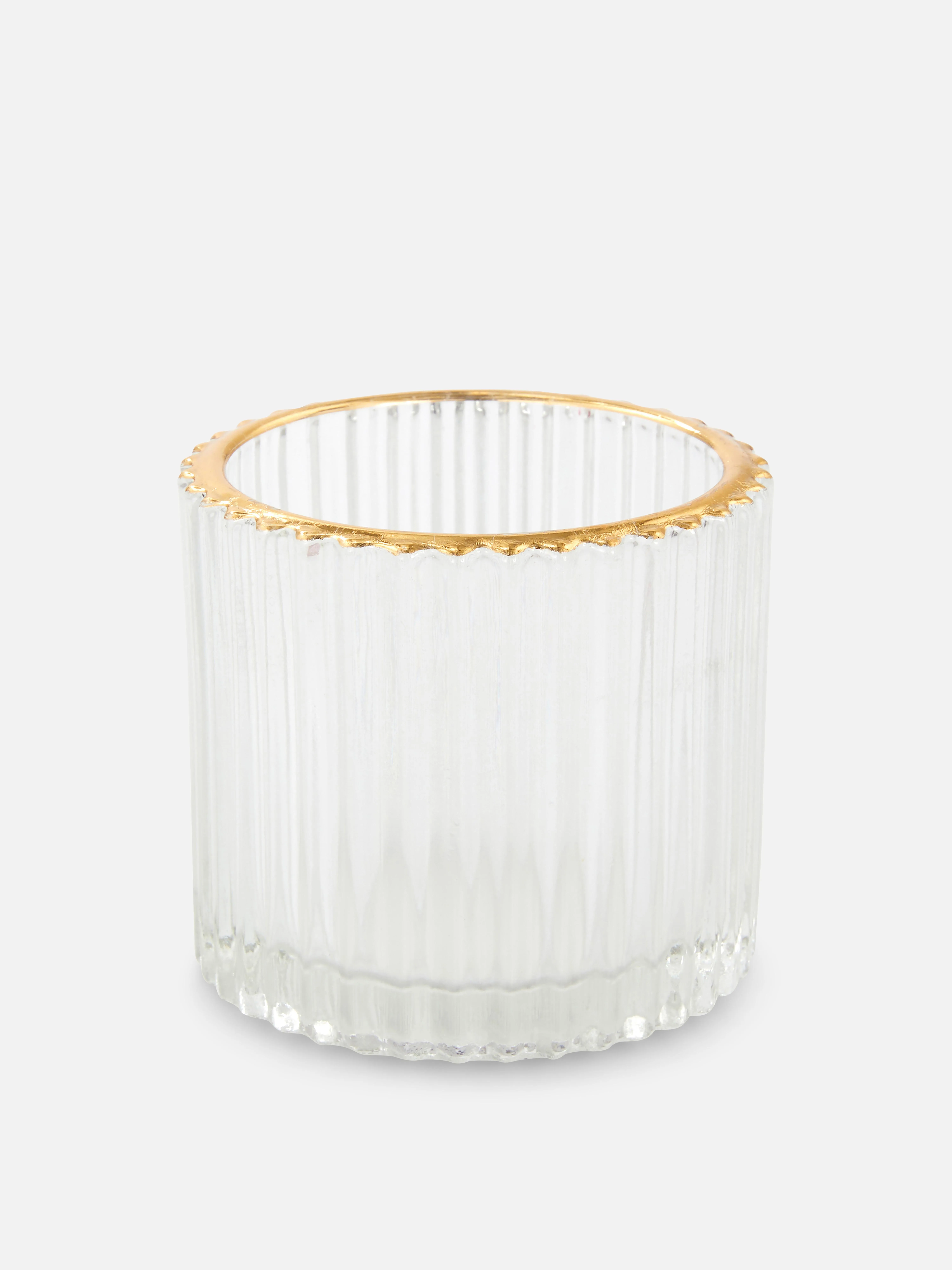Portavelas estriado para velas de té