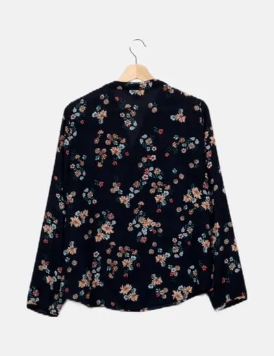 Primark Blusa azul estampado floral