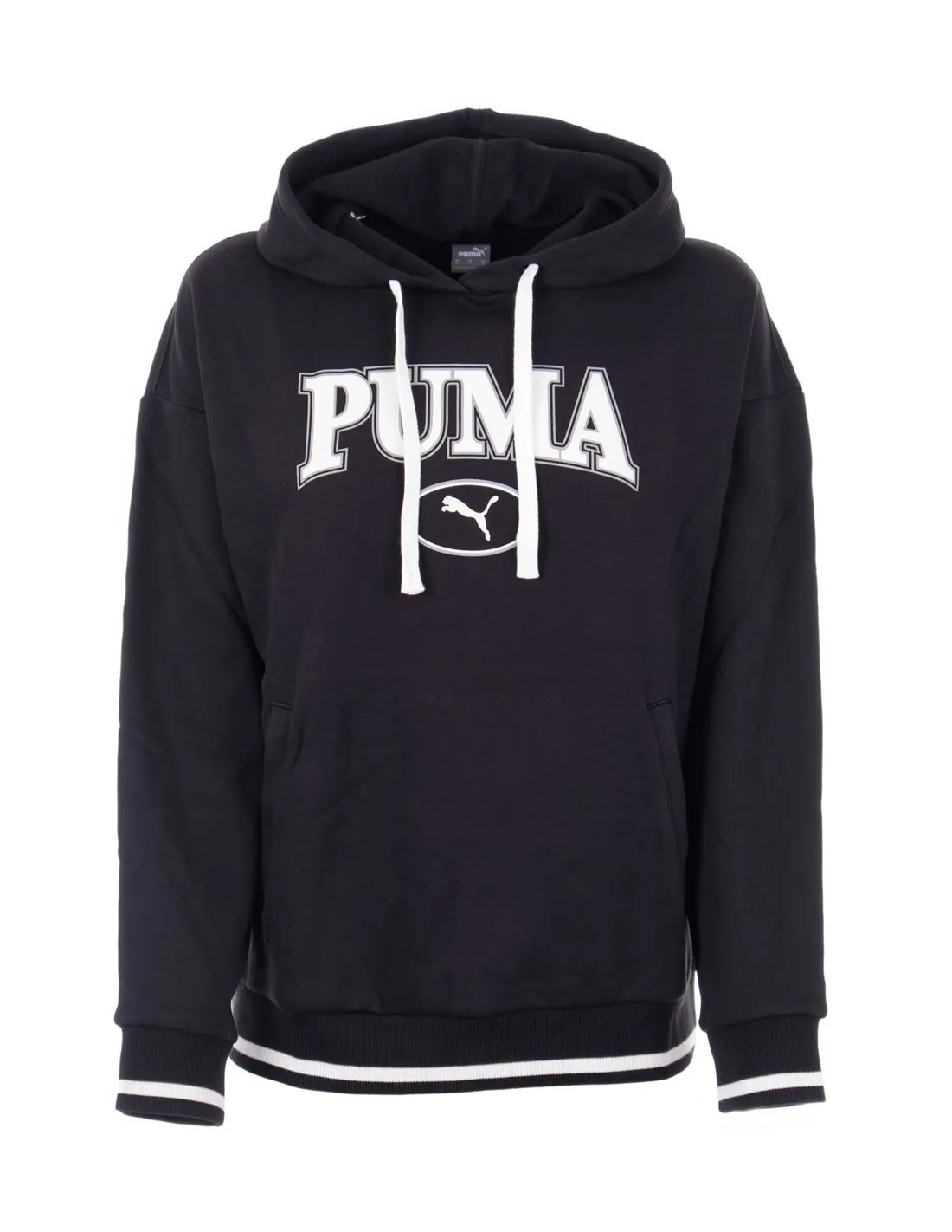 PUMA  SUDADERA NEGRA SQUAD 621489 01 MUJER