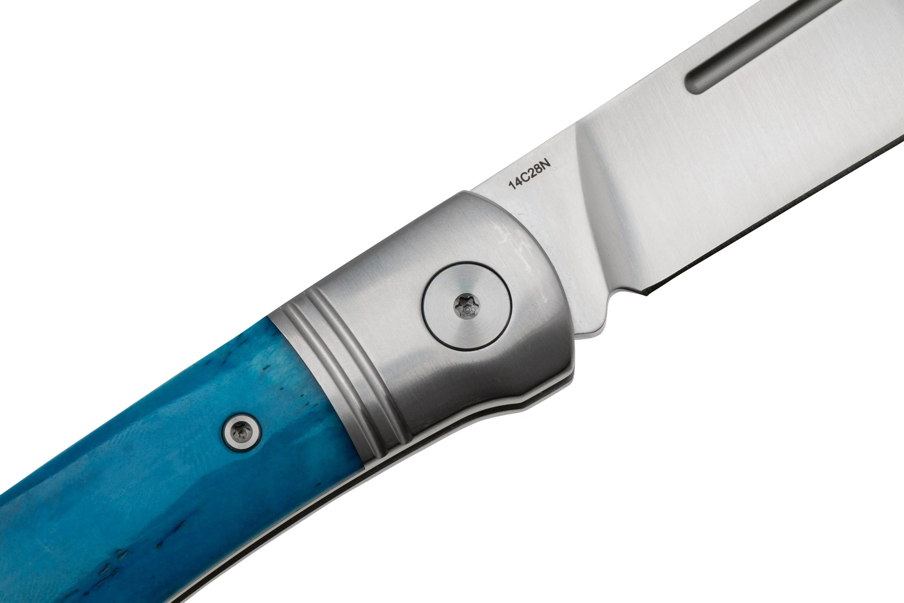 QSP KNIFE HEDGEHOG SPEAR POINT 142SPD, SATIN 14C28N, BLUE BONE, NAVAJA SLIPJOINT