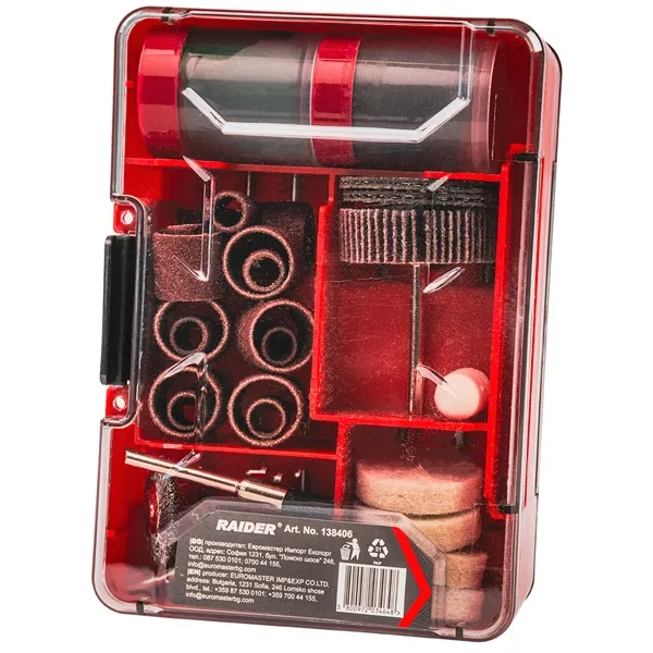 RAIDER  138406  JUEGO DE ACCESORIOS PARA MINI MOLINILLO, 96 PIEZAS