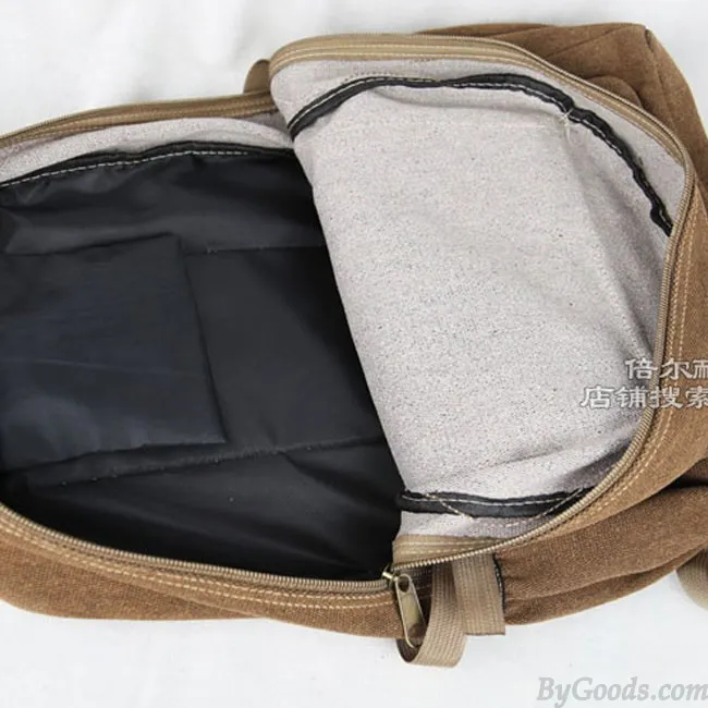 Retro Large Camping Canvas Travel Sport Rucksack 50 Liters Outdoor Climbing Backpack