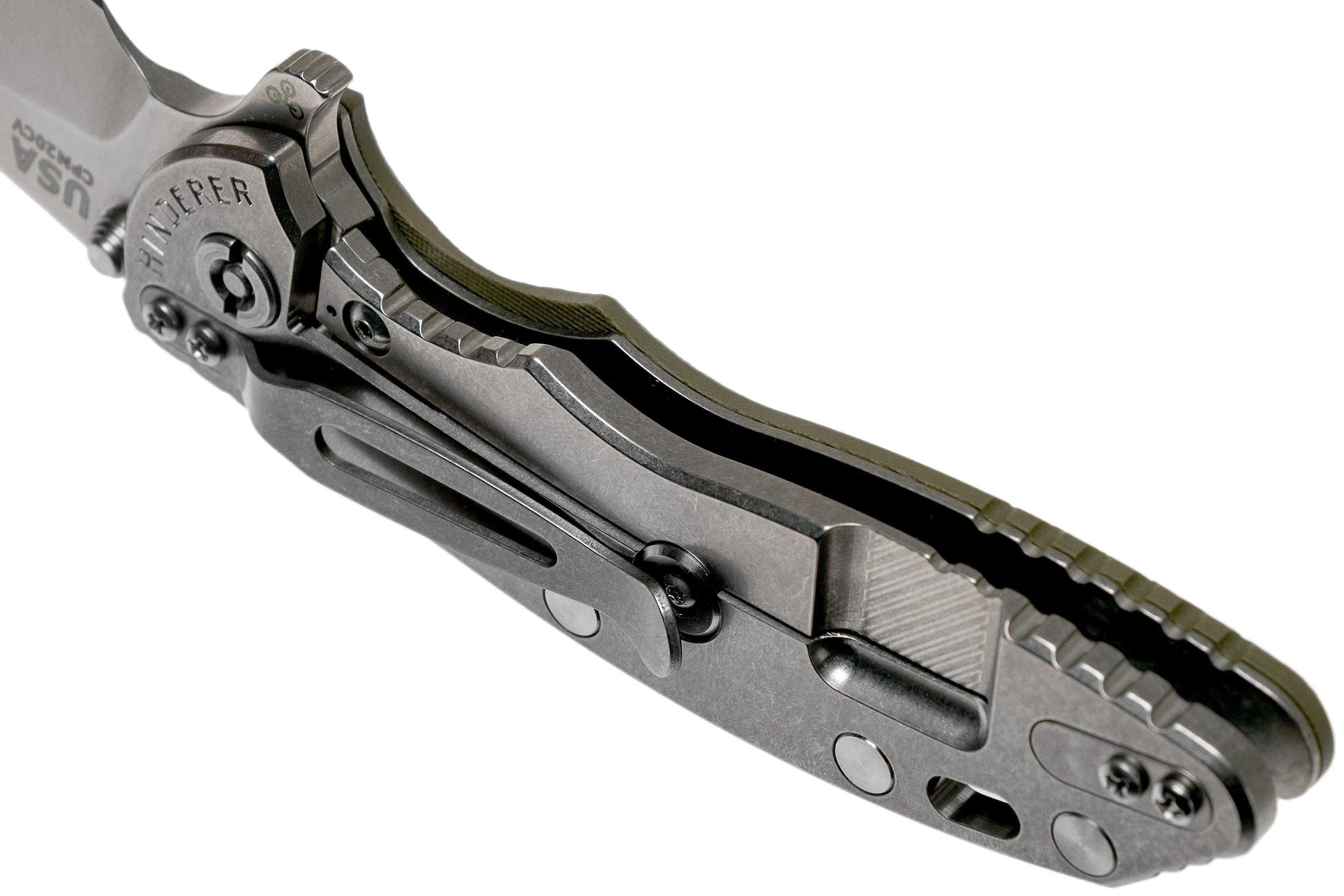 Rick Hinderer XM18 3,5” 20CV Slicer, OD Green G10 navaja