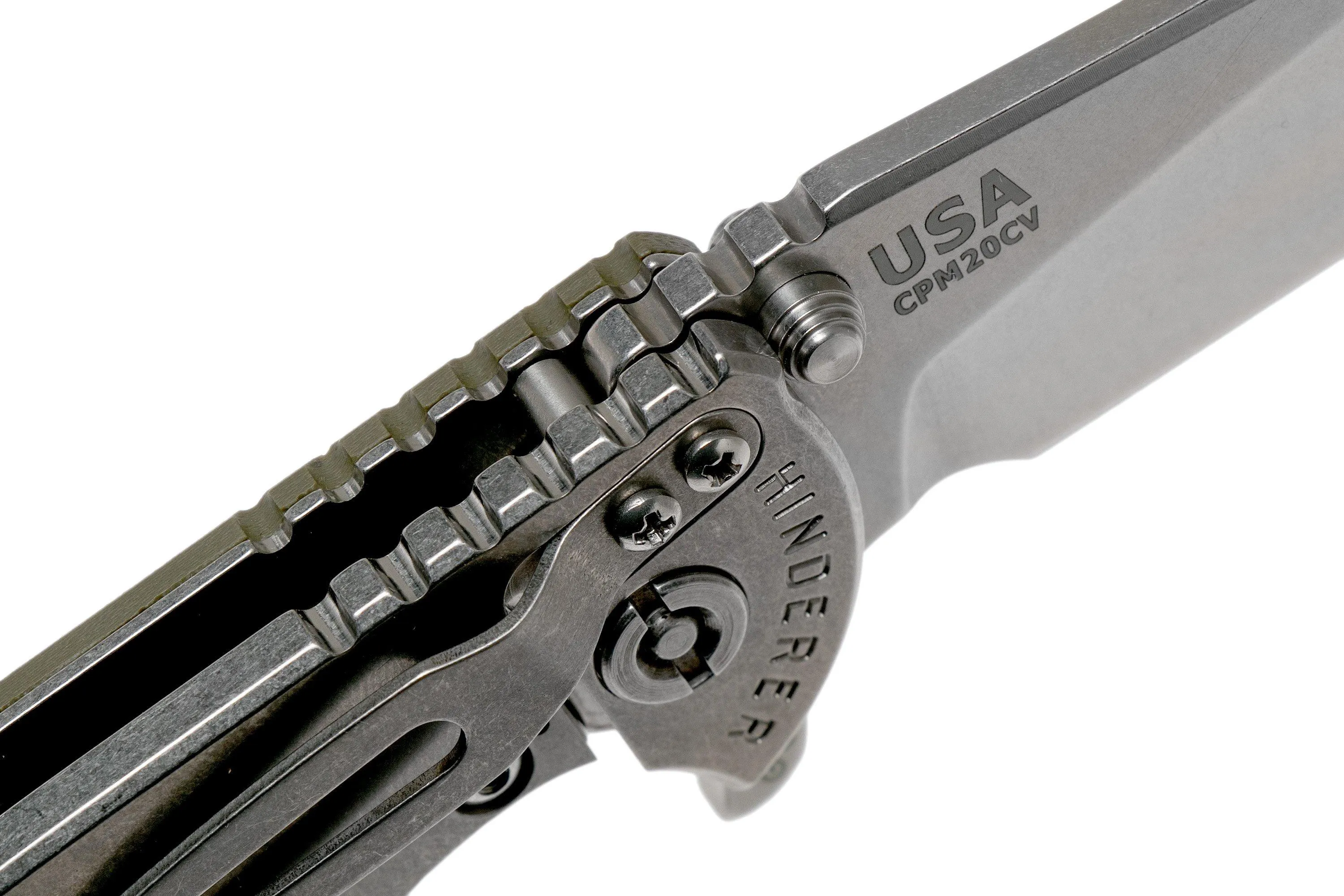 Rick Hinderer XM18 3,5” 20CV Slicer, OD Green G10 navaja