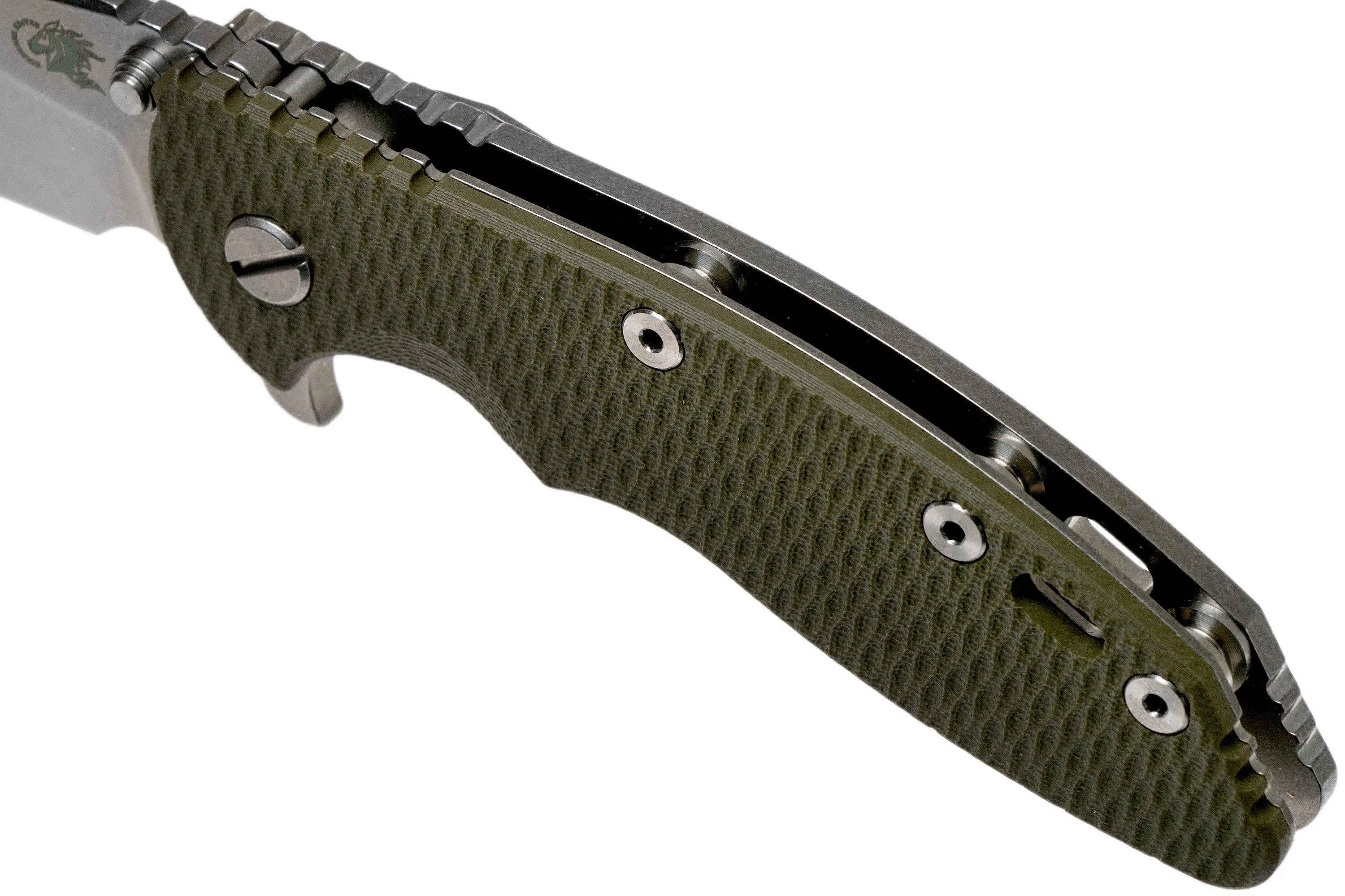 Rick Hinderer XM18 3,5” 20CV Slicer, OD Green G10 navaja