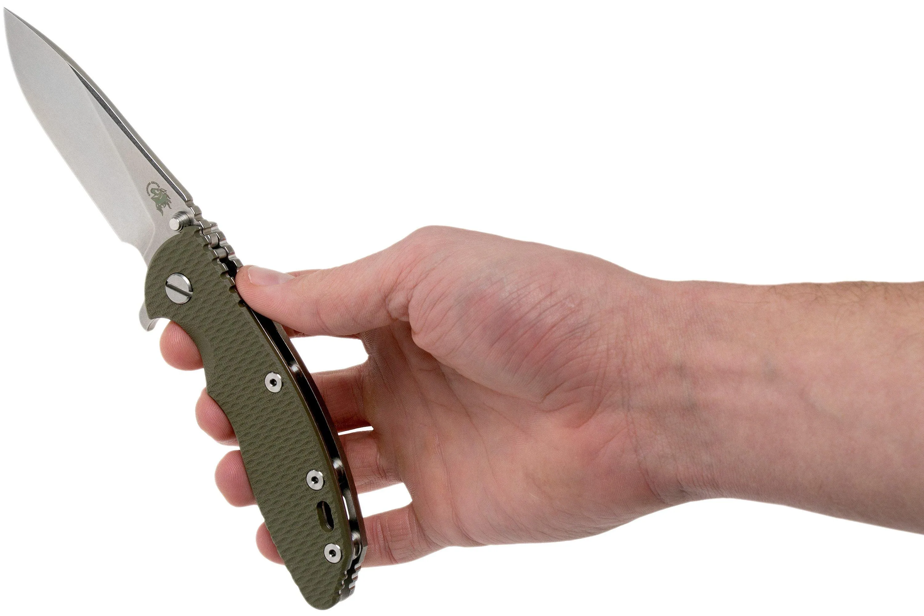 Rick Hinderer XM18 3,5” 20CV Slicer, OD Green G10 navaja