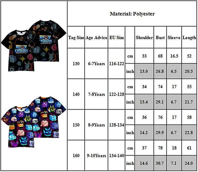 Roblox Blox Fruits Niños Impresión 3D Niños Niñas Camiseta de manga corta de verano Camisetas Tops