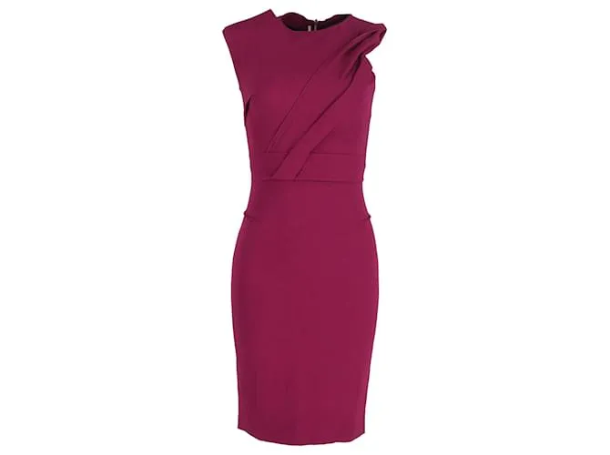 Roland Mouret Vestido ajustado drapeado asimétrico Nepa de viscosa violeta Púrpura 