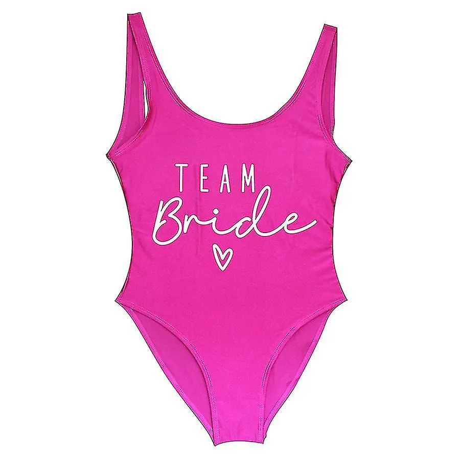 S3XL GOLD PRINT TEAM BRIDE ONEPIECE SWIMSUIT SQUAD WOMEN SWIMWEAR BACHELORETTE PARTY SWIMSUIT SUMMER BEATCHWEAR BATHING SUIT