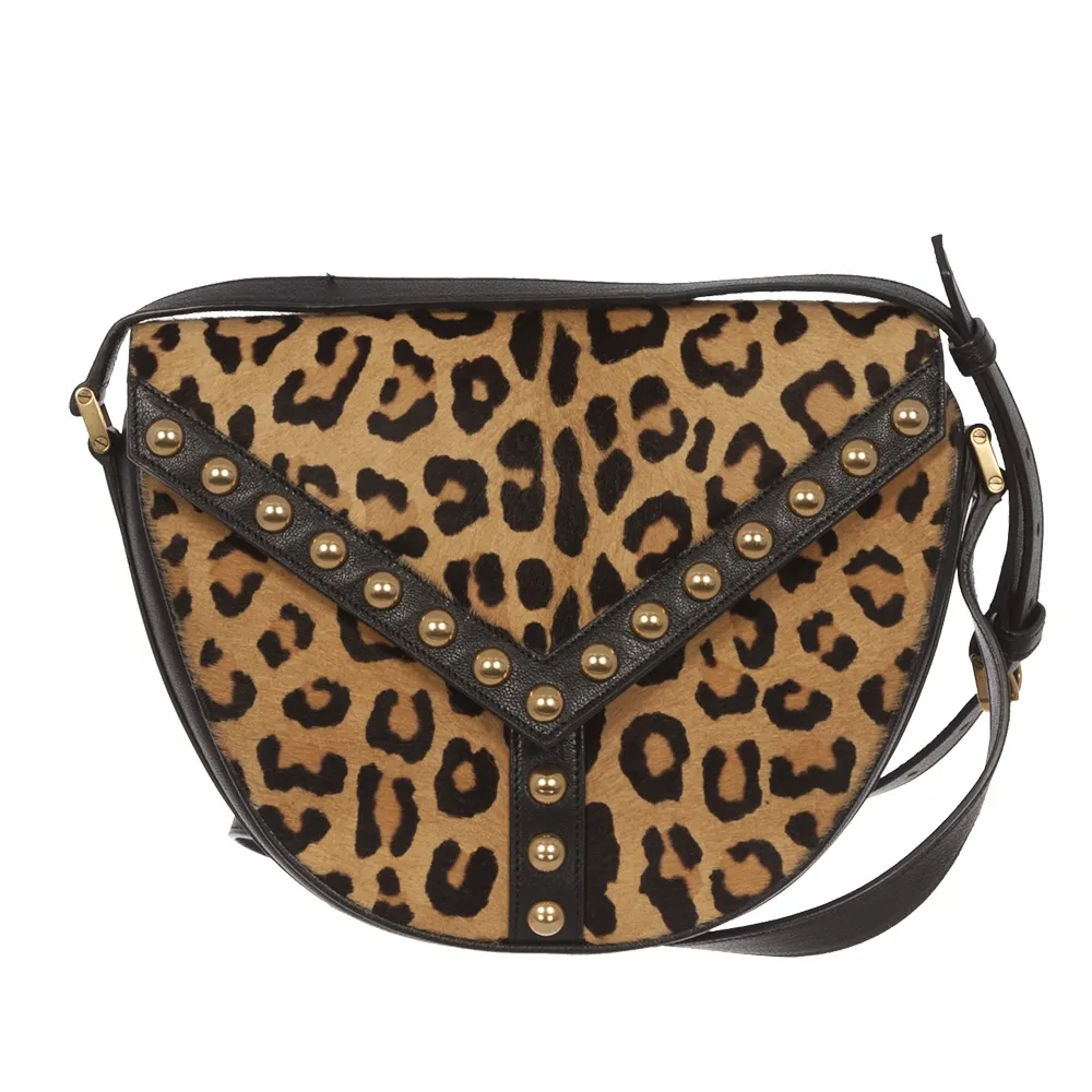Saint Laurent Bolso Leopardo Y Studs