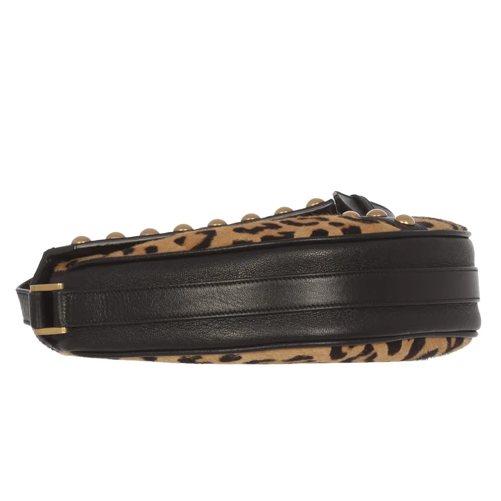 Saint Laurent Bolso Leopardo Y Studs