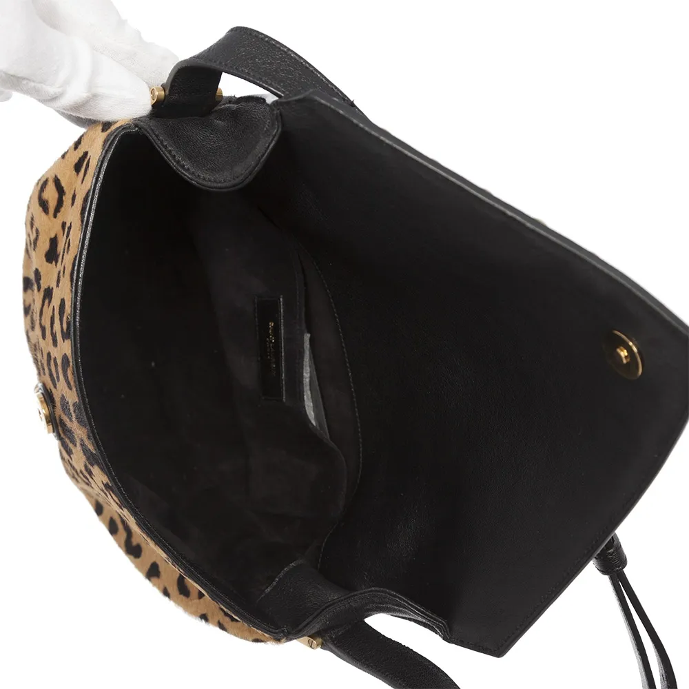 Saint Laurent Bolso Leopardo Y Studs