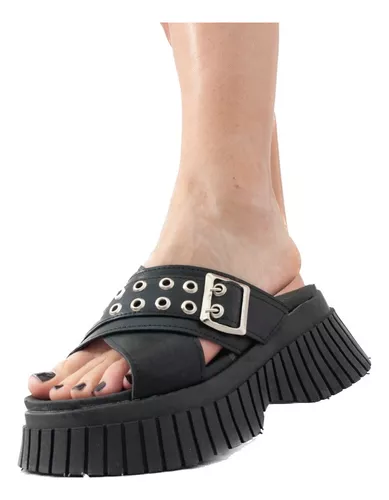 Sandalias Altas Plataforma Mujer  Moda Cruzadas  Art800