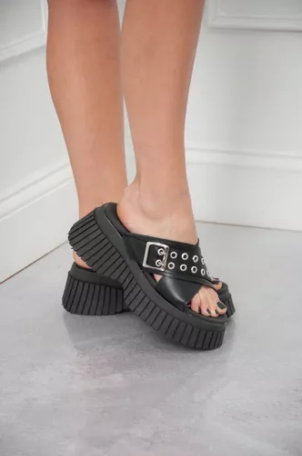 Sandalias Altas Plataforma Mujer  Moda Cruzadas  Art800