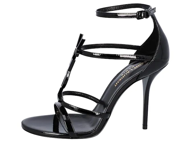 Sandalias Cassandra Saint Laurent Negras Negro 