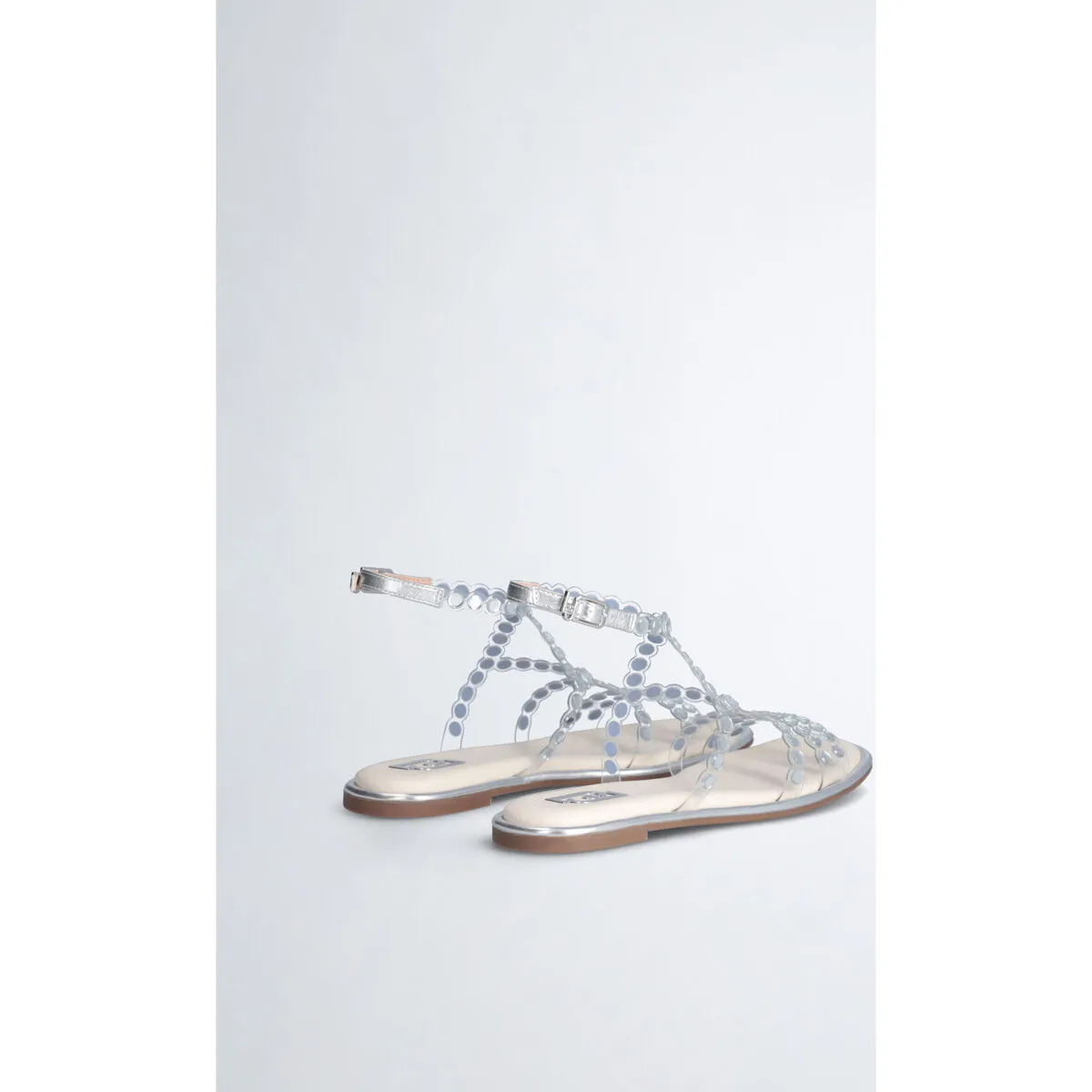 Sandalias planas con pedrería