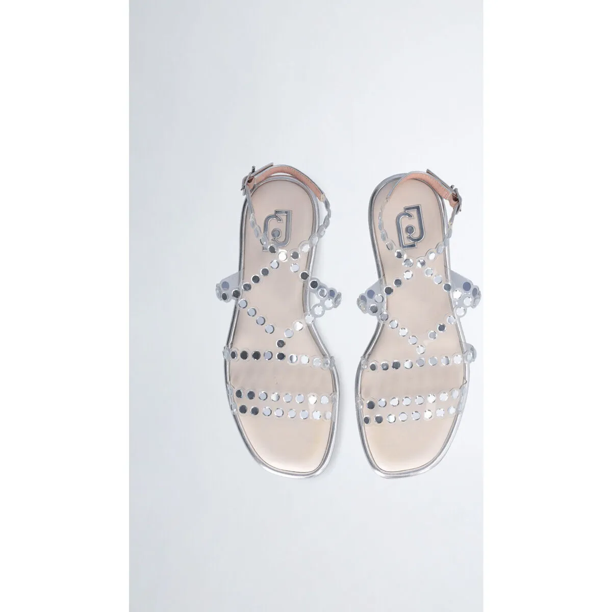 Sandalias planas con pedrería