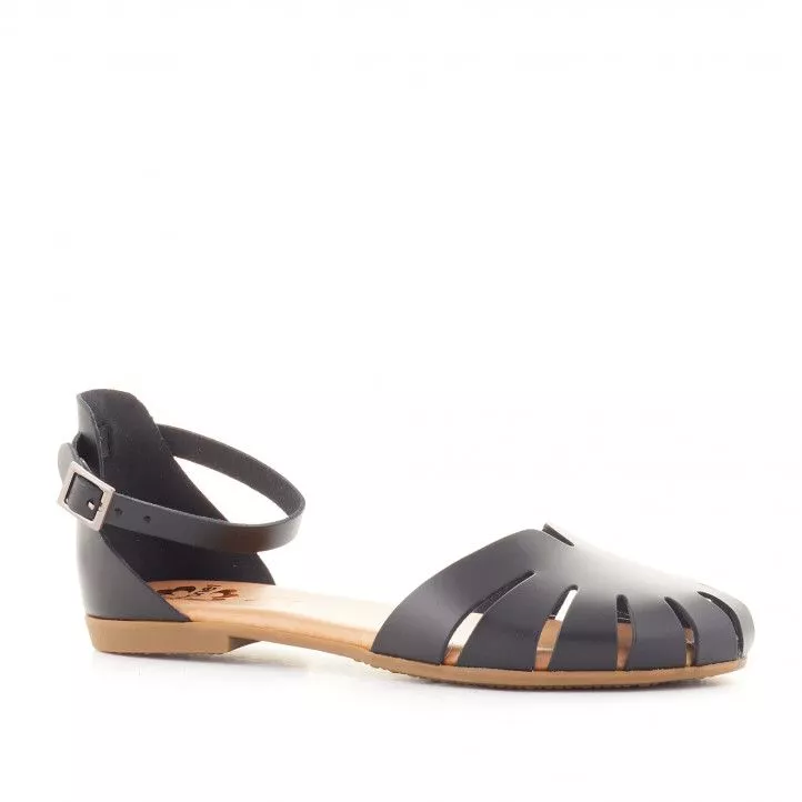 Sandalias planas Porronet de piel negro andrea